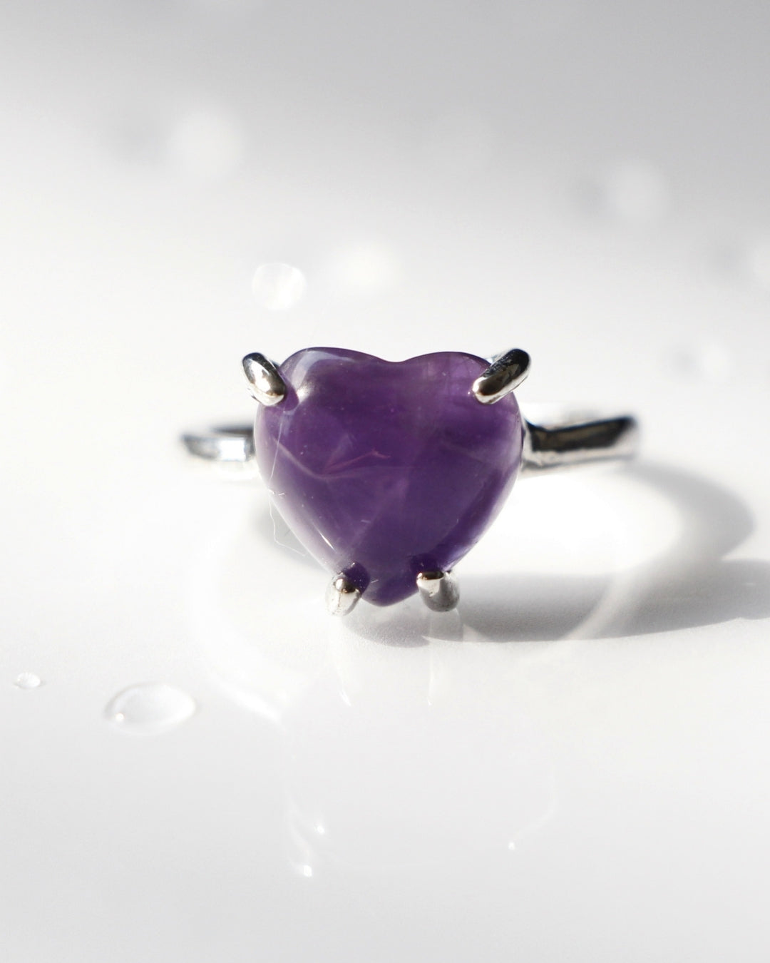 Amethyst Heart Ring