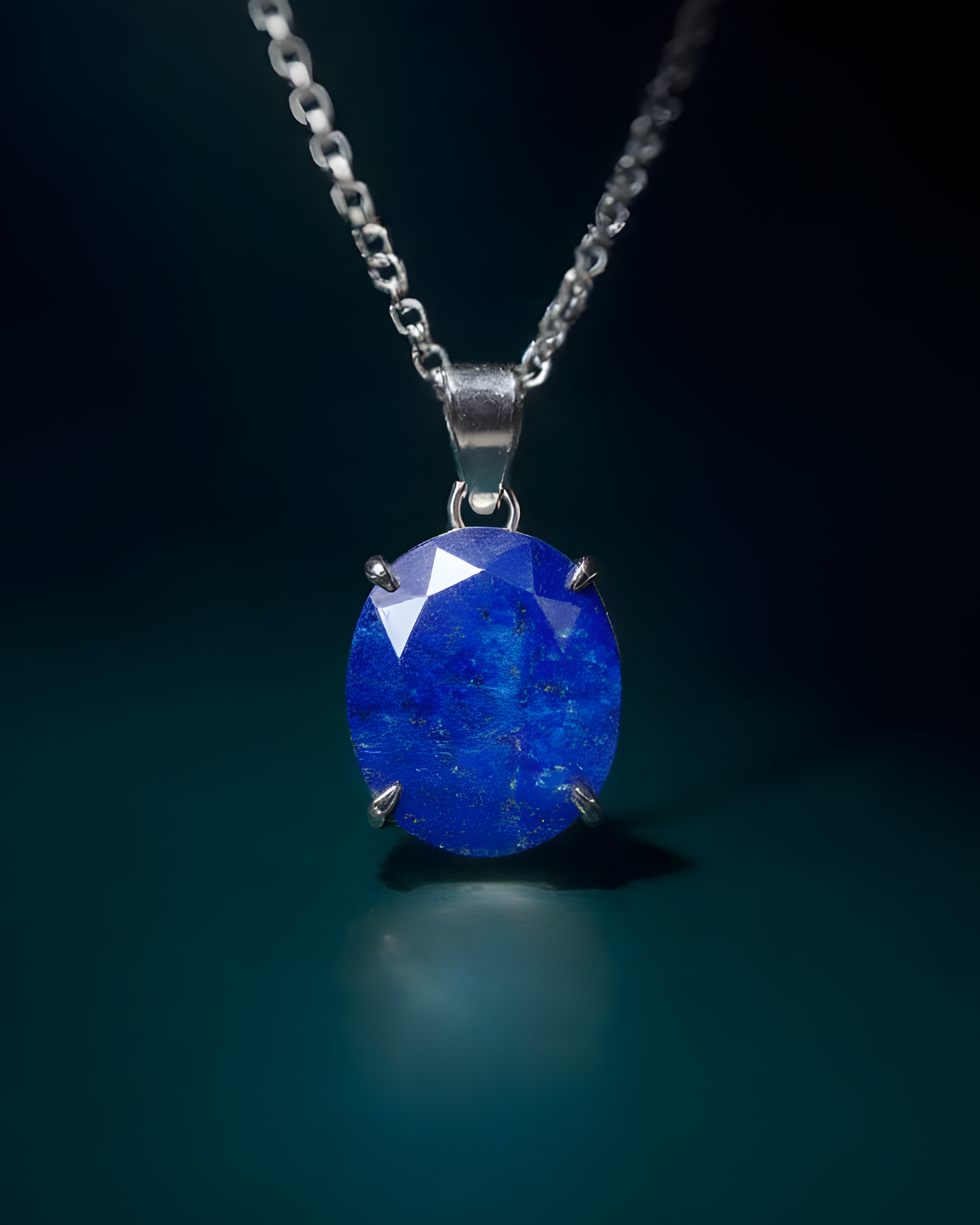 Faceted Lapis Lazuli Pendant