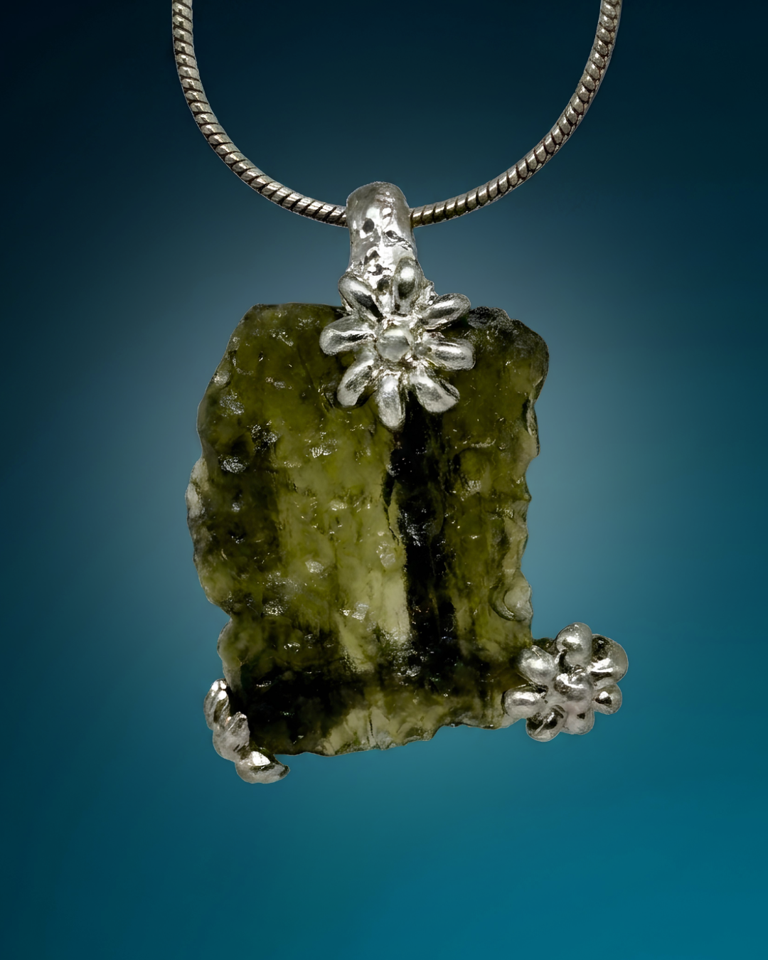 Wildflower Moldavite Pendant