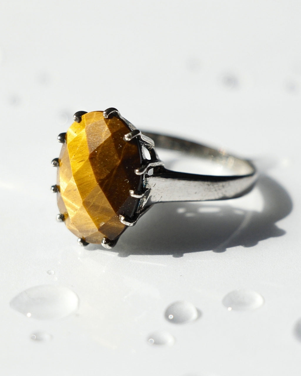Faceted Tiger's Eye Ring