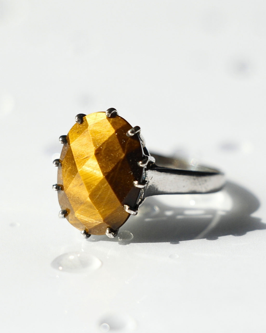 Faceted Tiger's Eye Ring