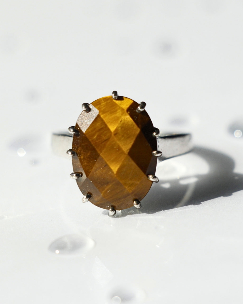 Faceted Tiger's Eye Ring