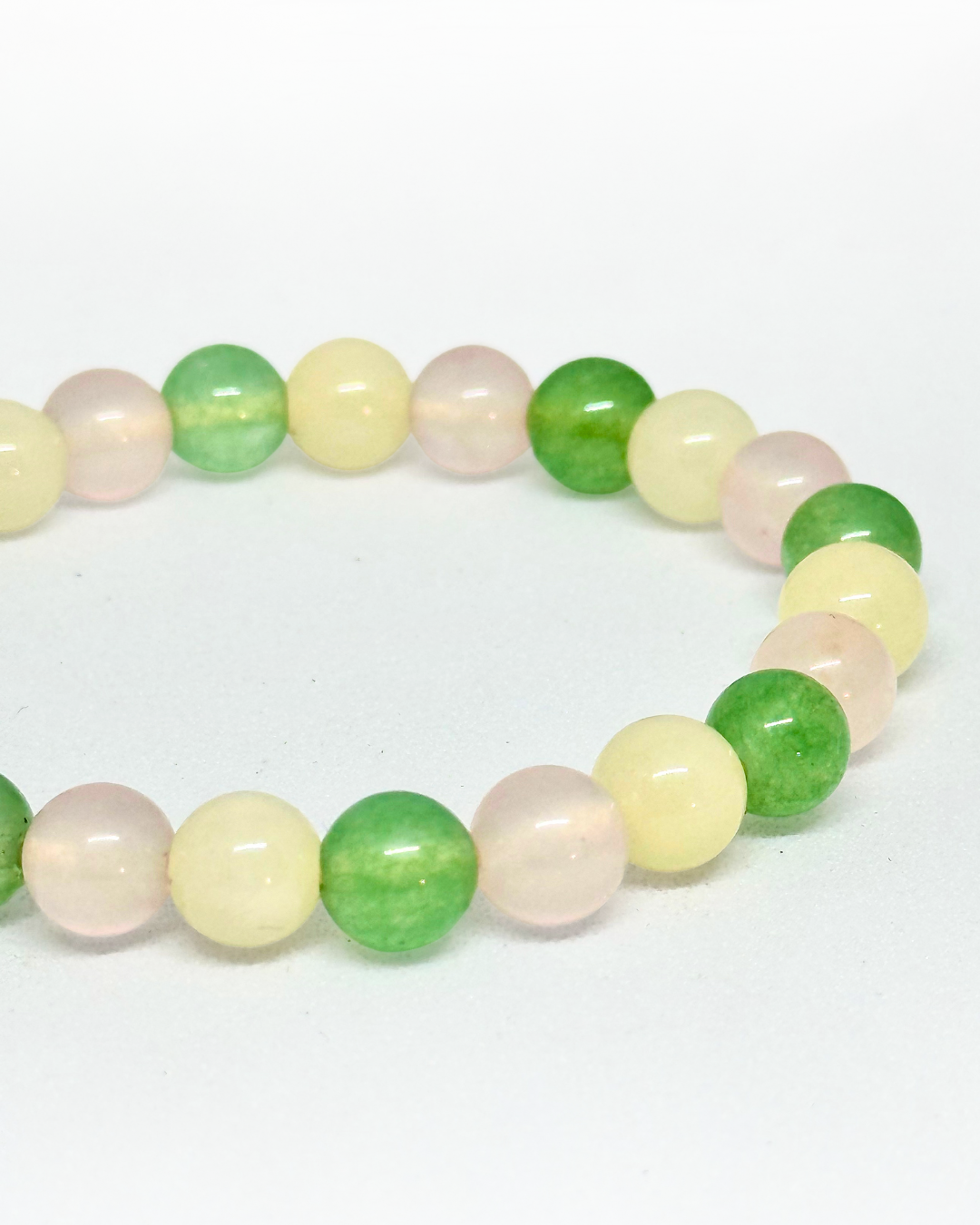 Green Aventurine, Yellow Aventurine, & Rose Quartz Bracelet 8mm