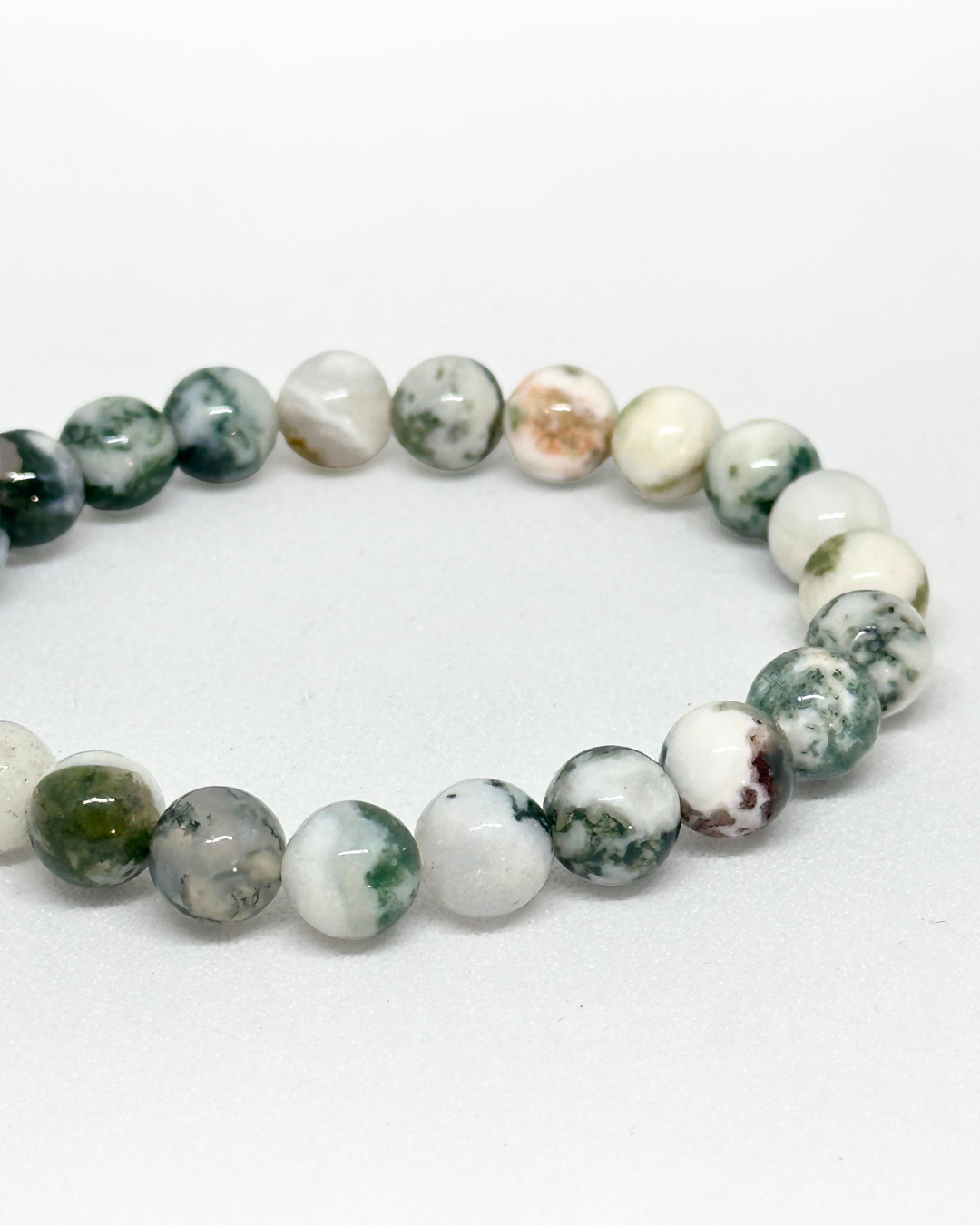Beaded Tree Agate Bracelets 8mm