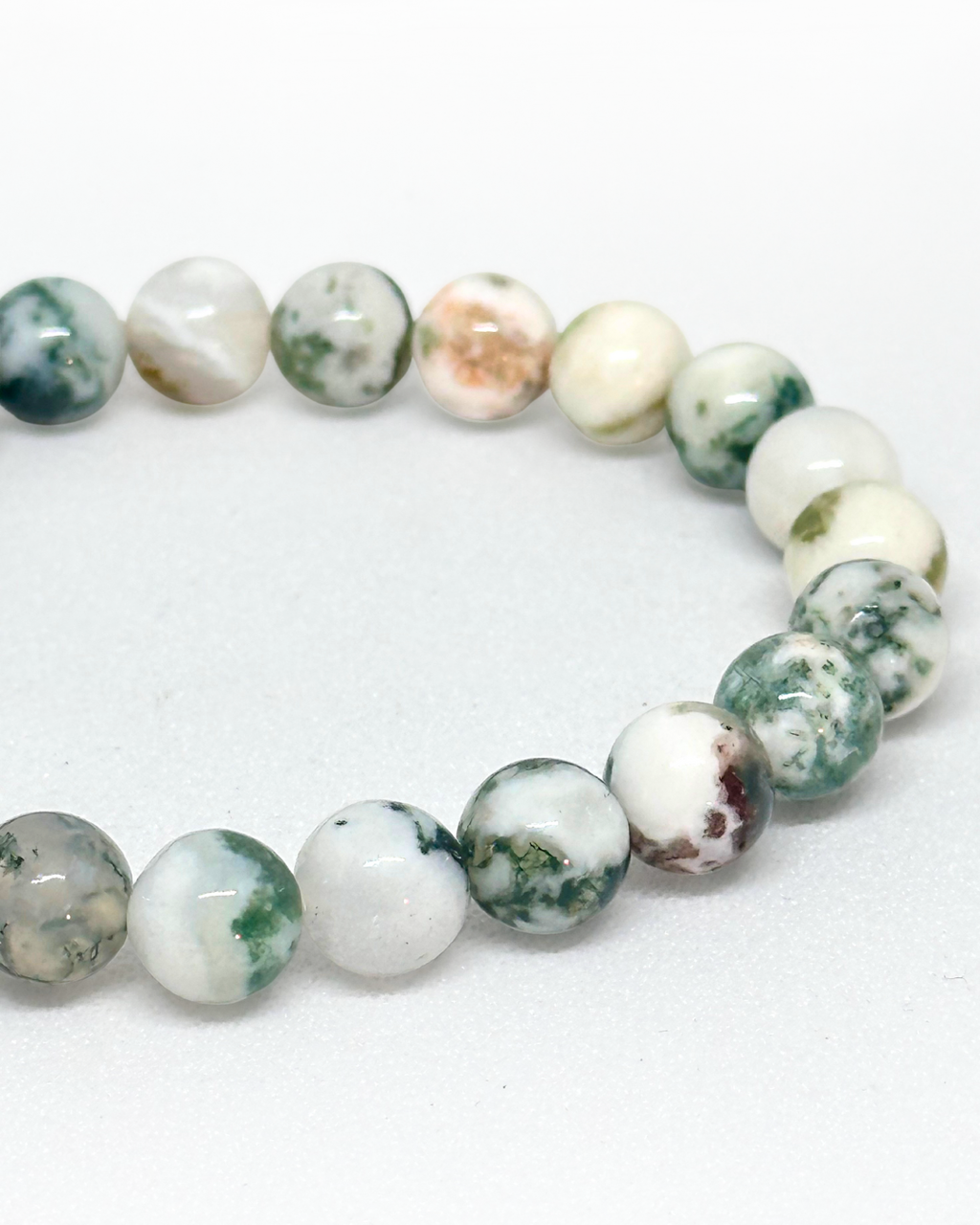 Beaded Tree Agate Bracelets 8mm