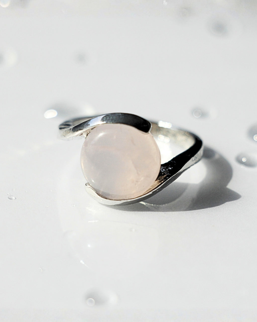 Rose Quartz Embrace Ring