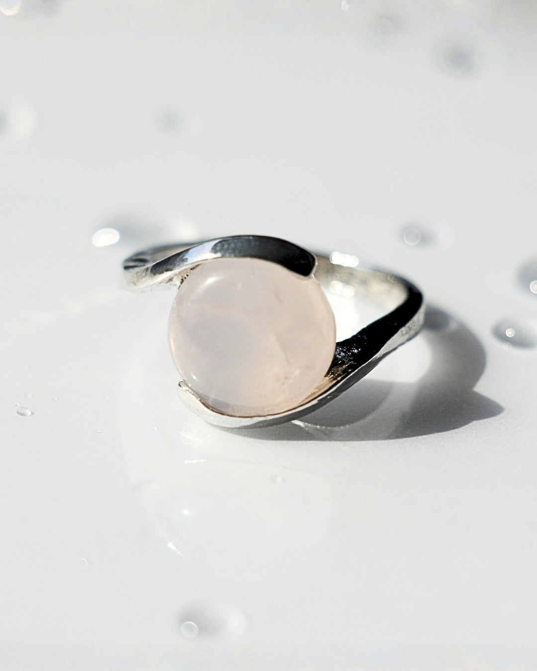 Rose Quartz Embrace Ring