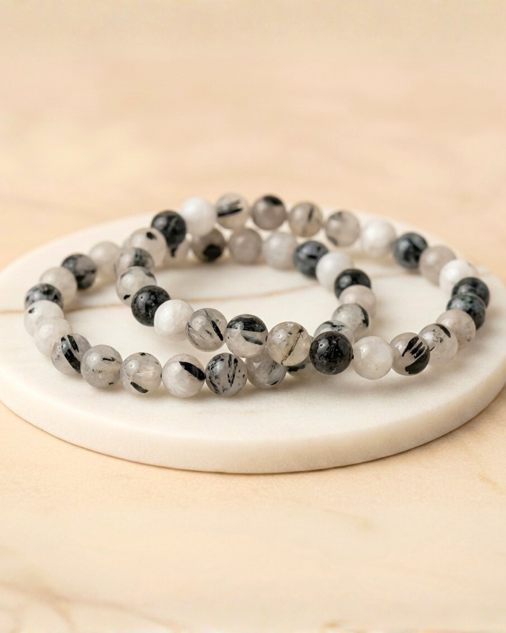Black Rutilated Quartz Bracelet