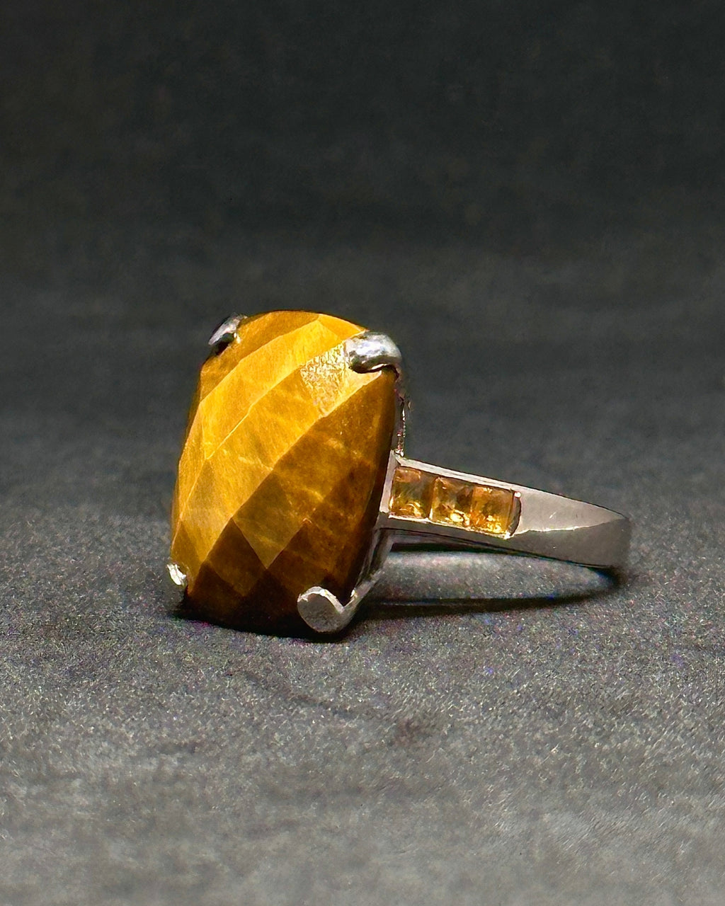 Tiger's Eye & Citrine Ring