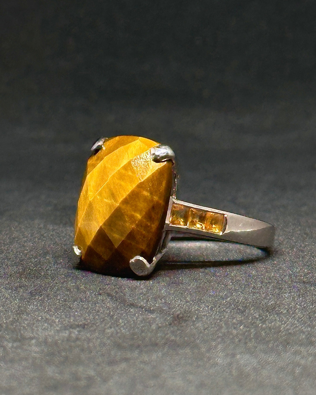 Tiger's Eye & Citrine Ring