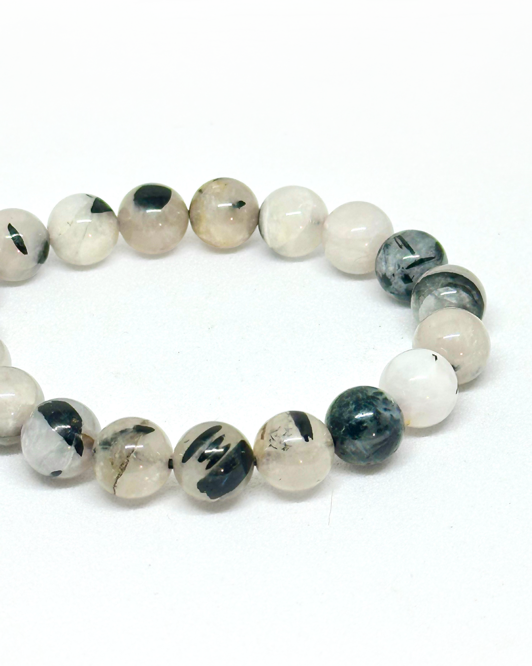 Black Rutilated Quartz Bracelet 10mm