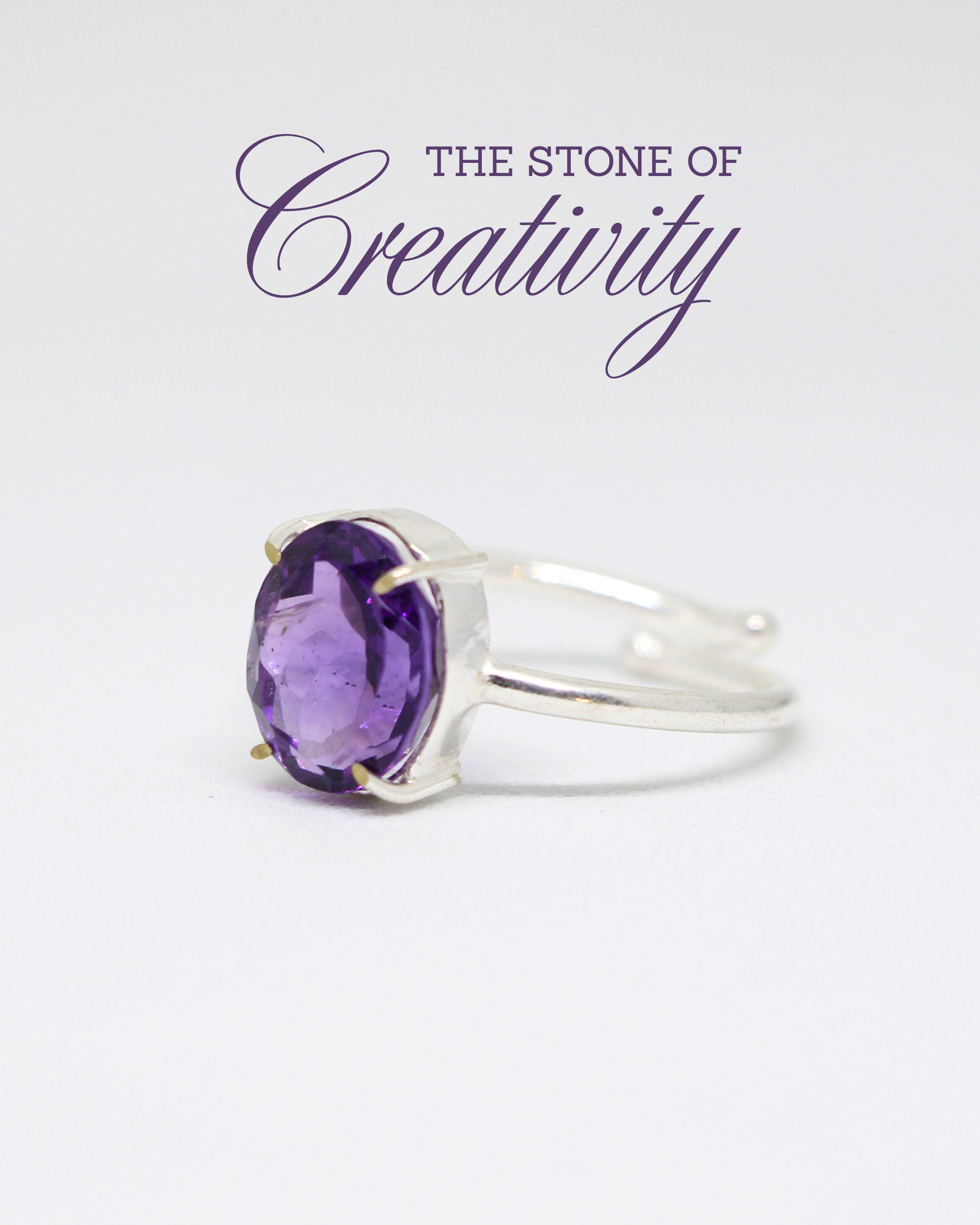 Faceted Amethyst Ring