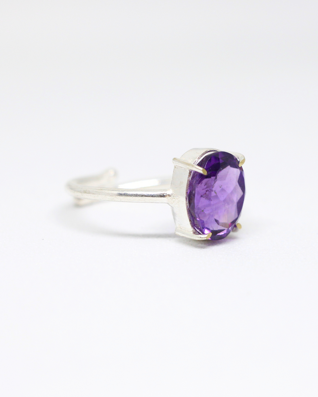 Faceted Amethyst Ring
