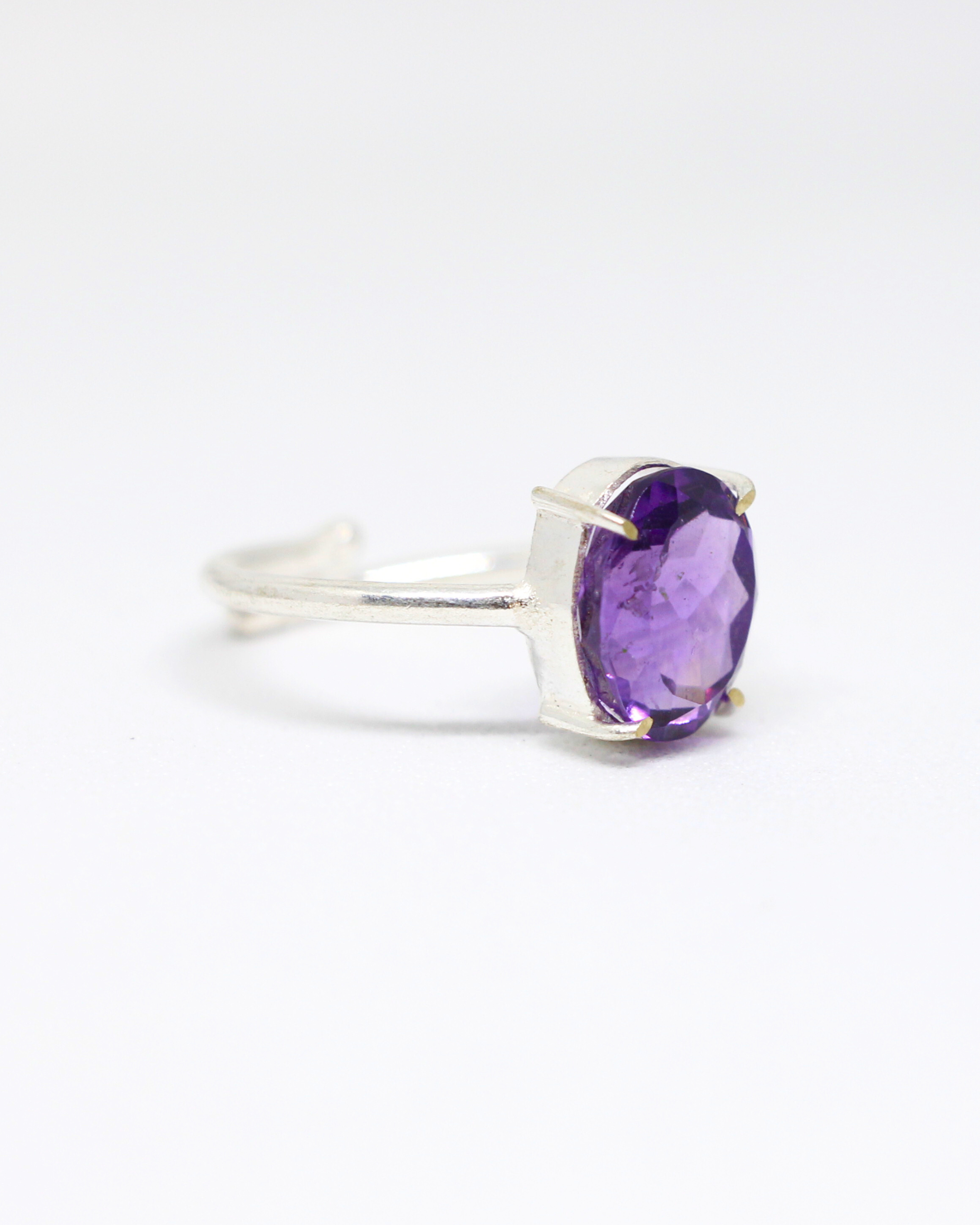 Faceted Amethyst Ring
