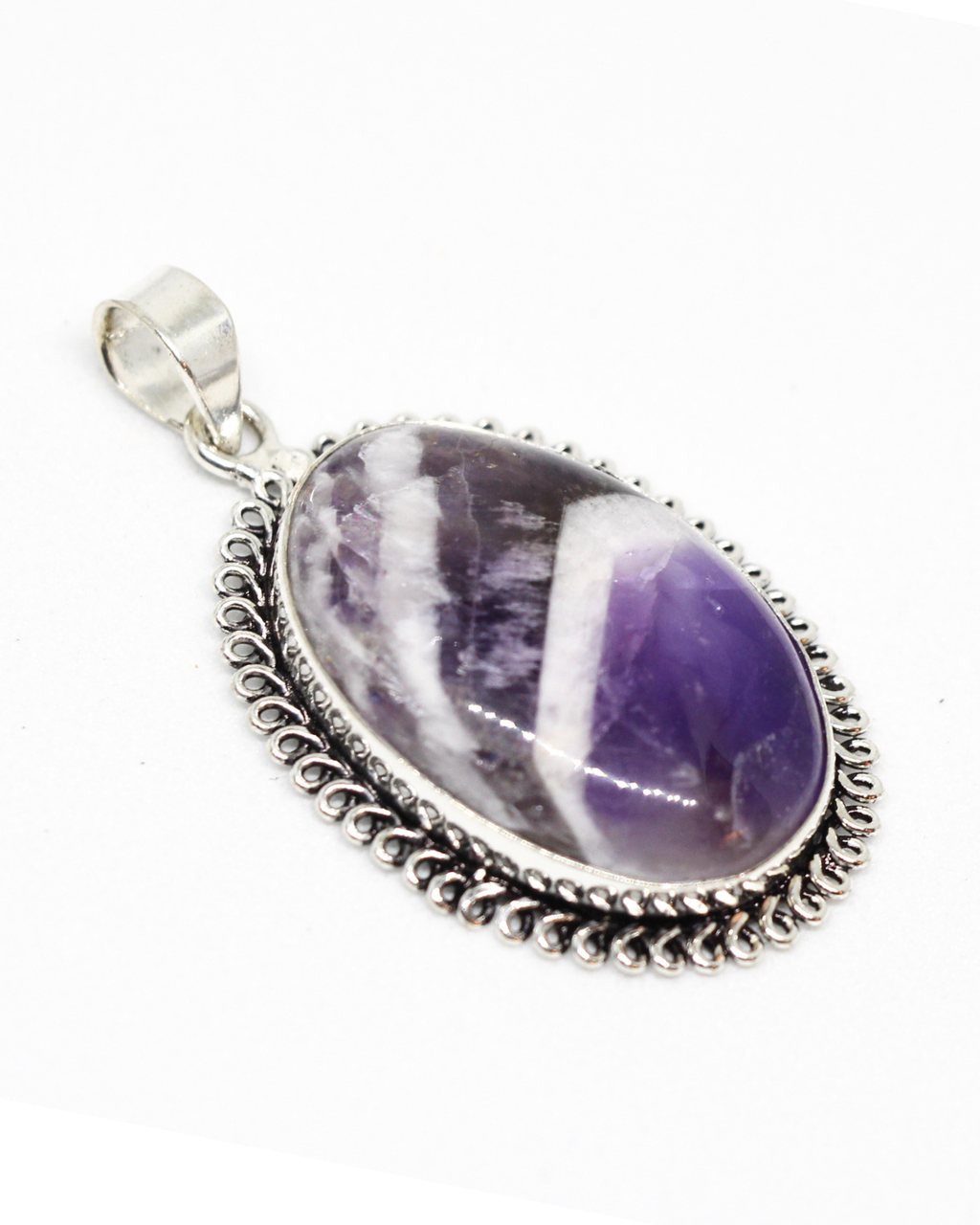 Chevron Amethyst Pendant