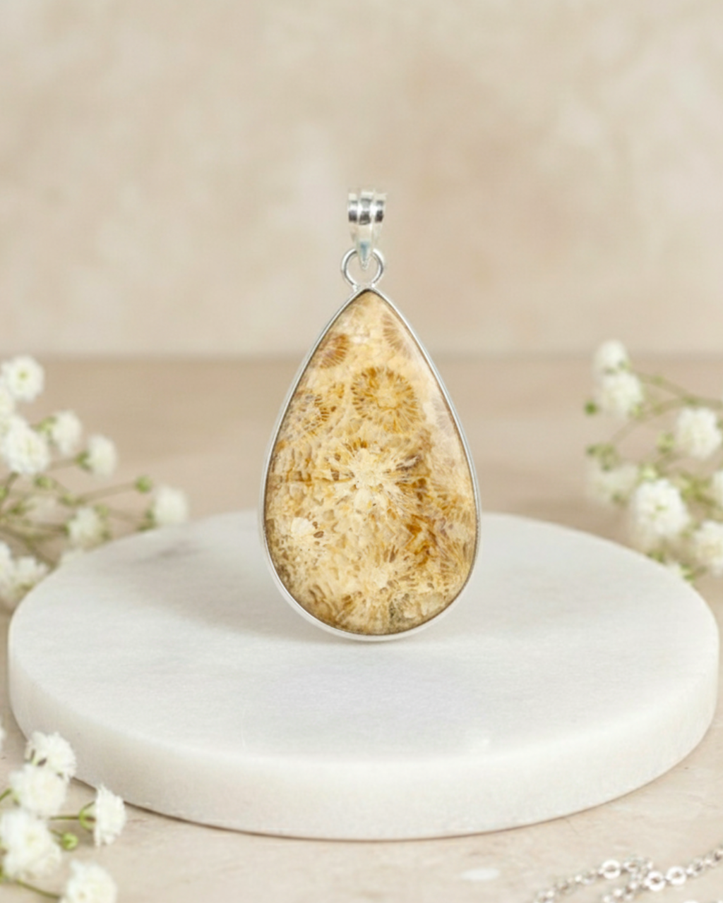 Fossil Coral Pendant