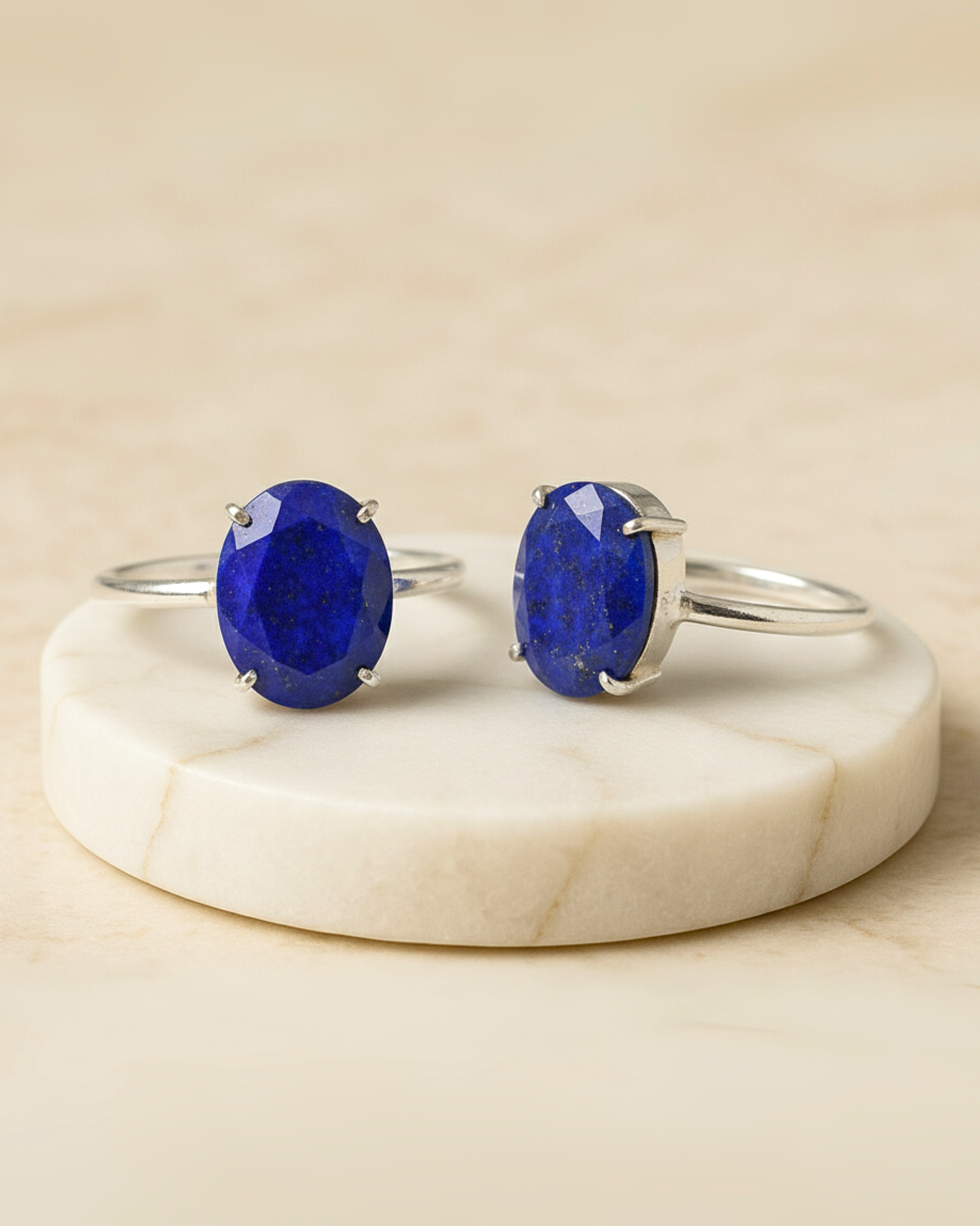 Faceted Lapis Ring