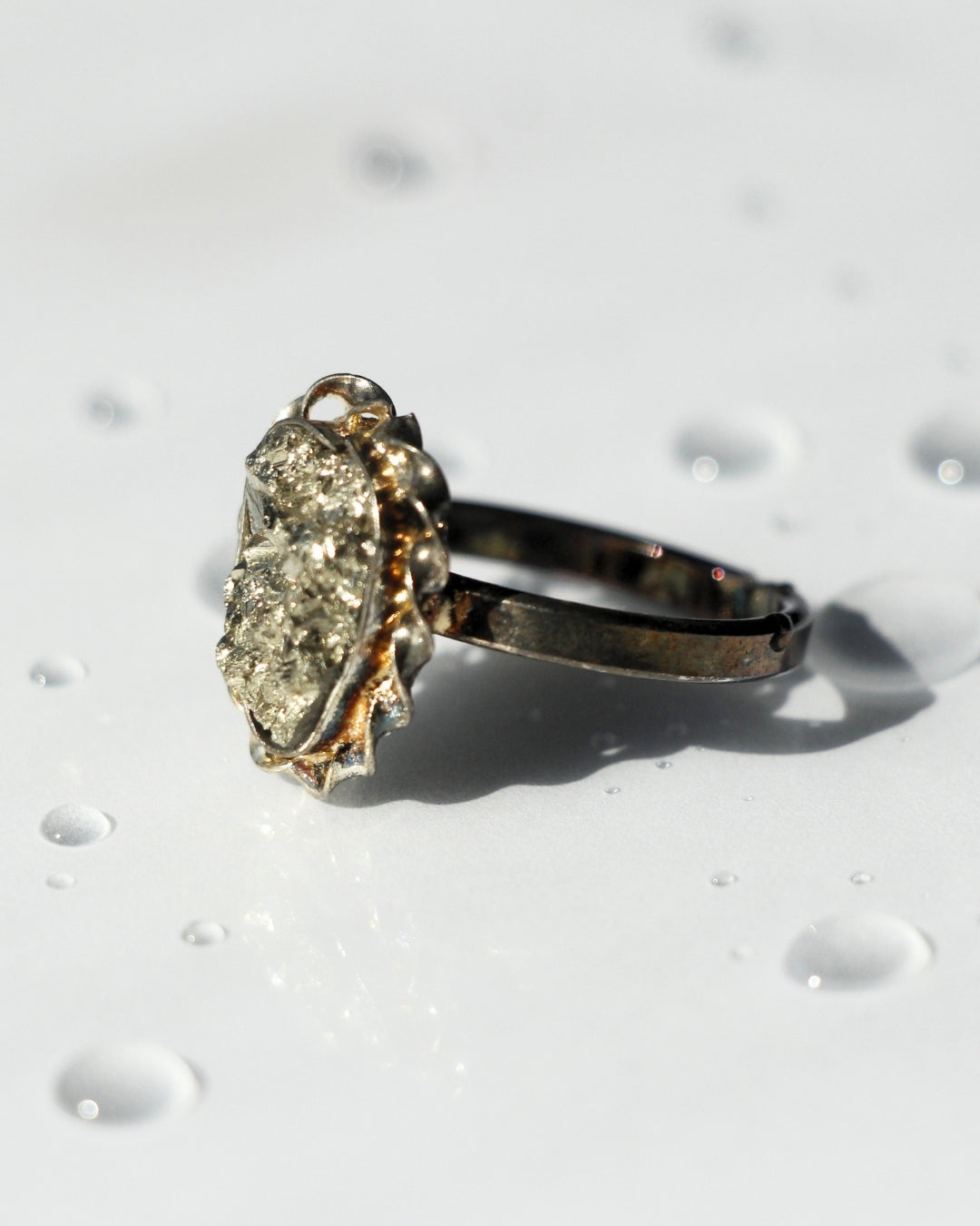 Golden Abundance Pyrite Ring