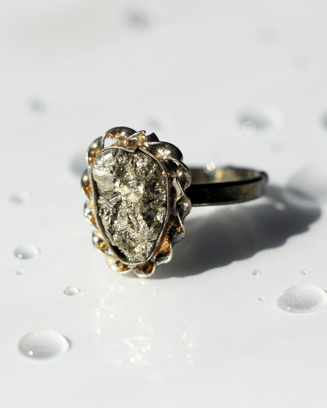 Golden Abundance Pyrite Ring