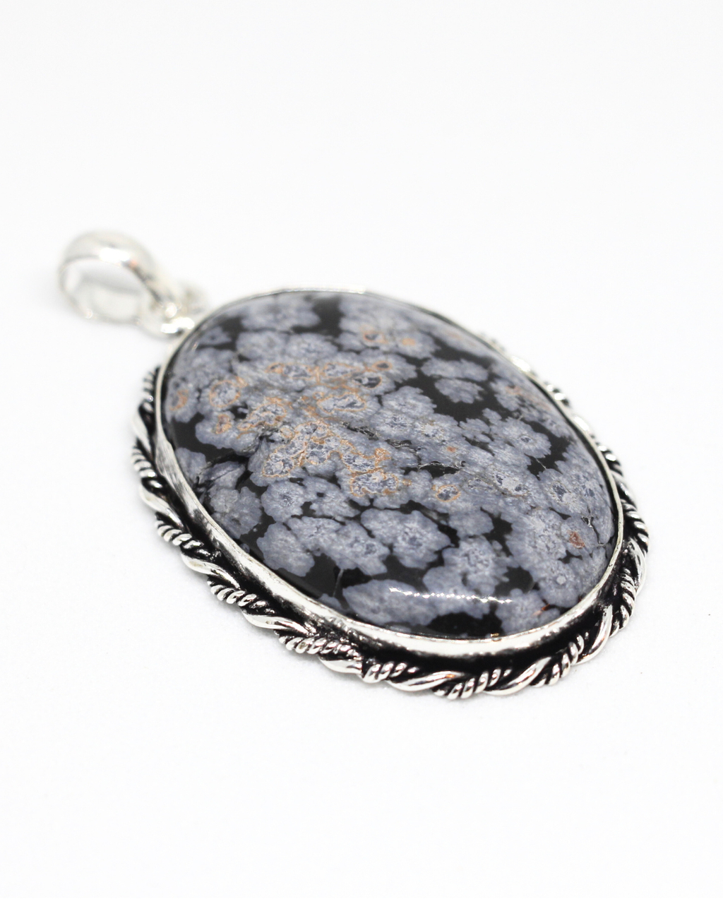 Snowflake Obsidian Pendant