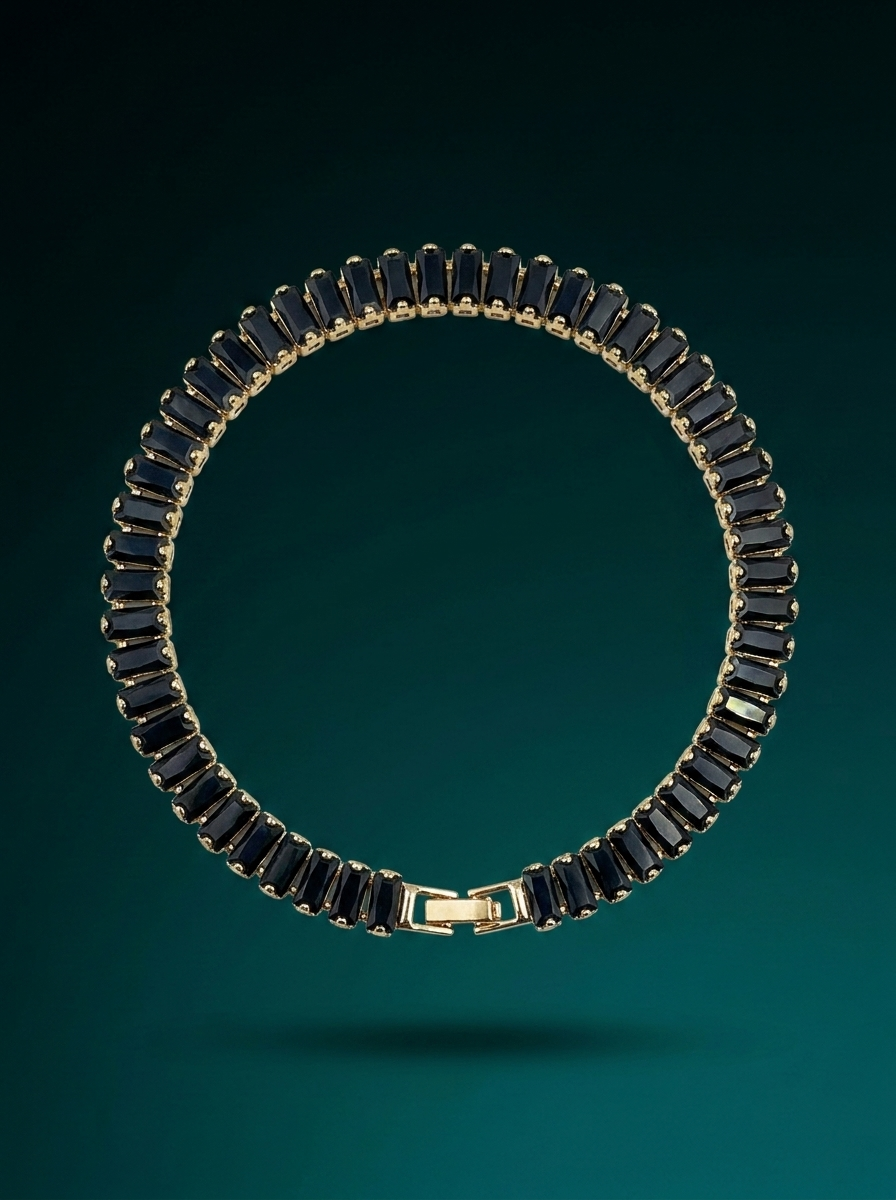 The Noir Baguette Bracelet
