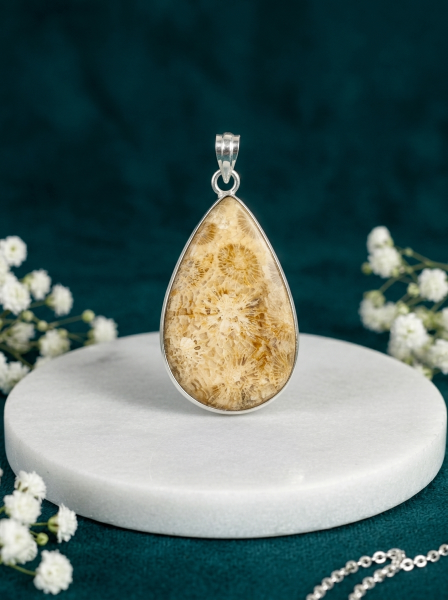 Fossil Coral Pendant