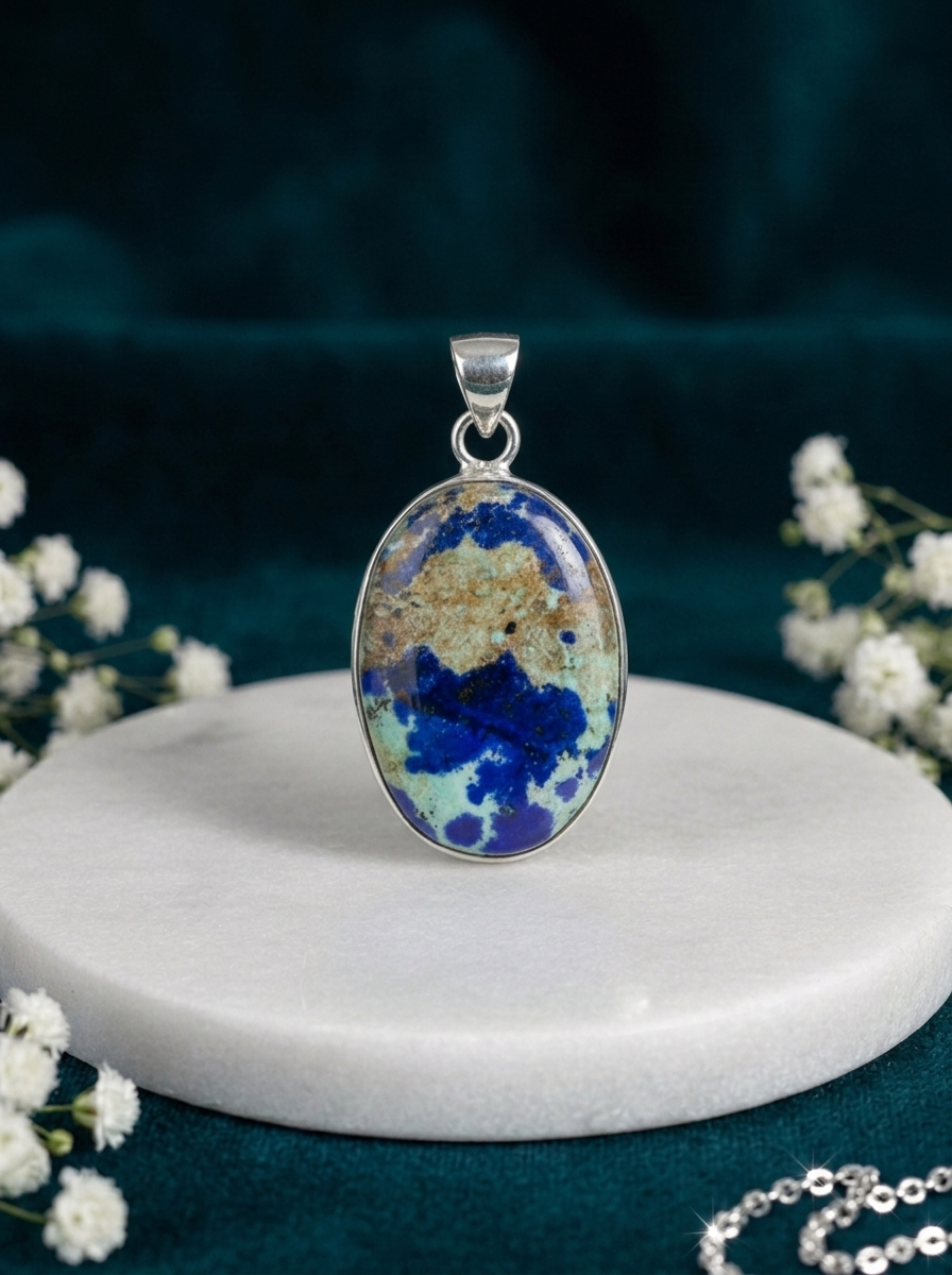 Azurite Malachite Pendant