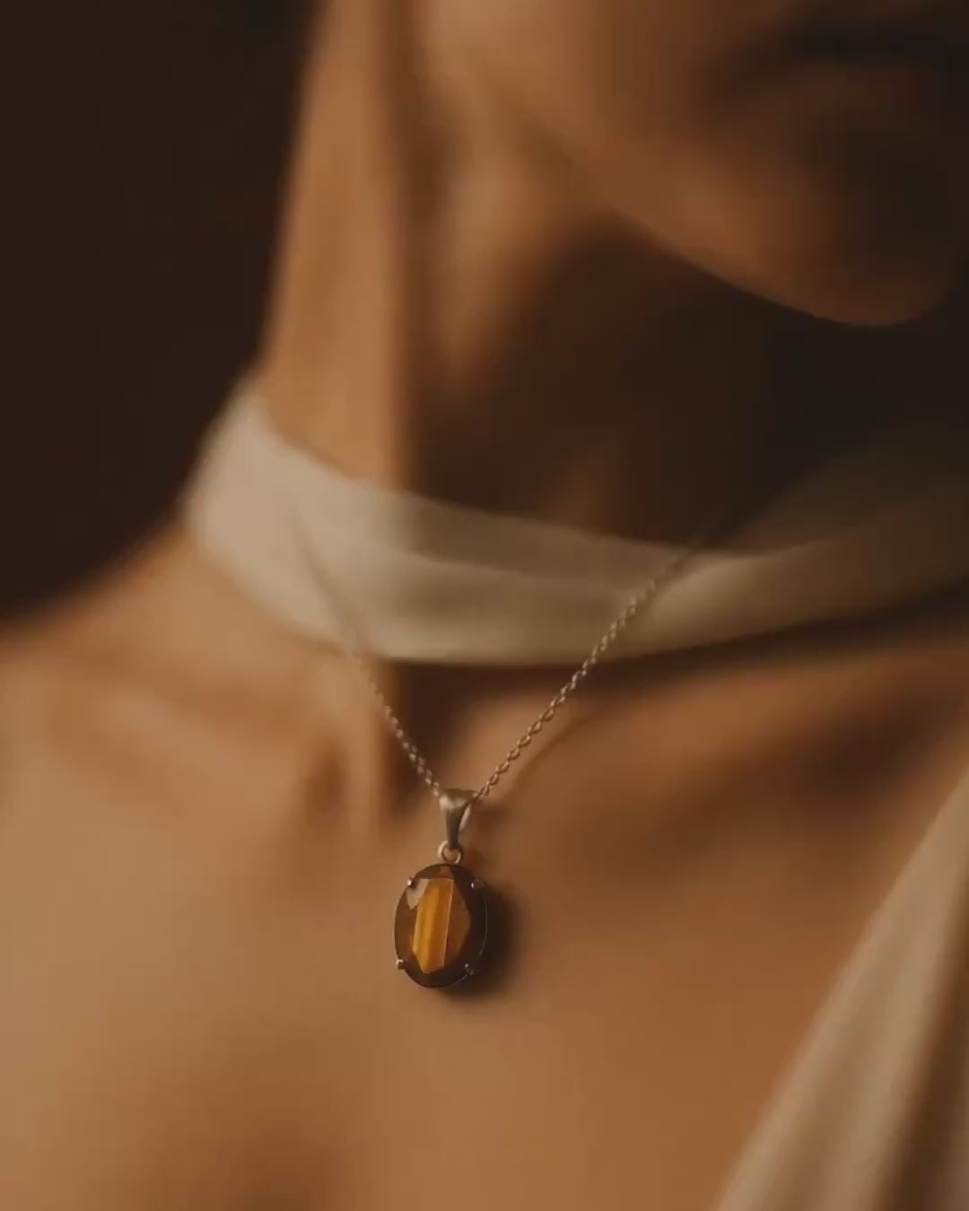 Faceted Tiger's Eye Pendant