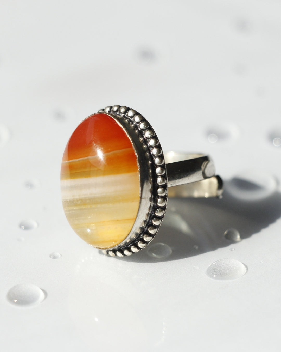 Radiant Sunstone Ring